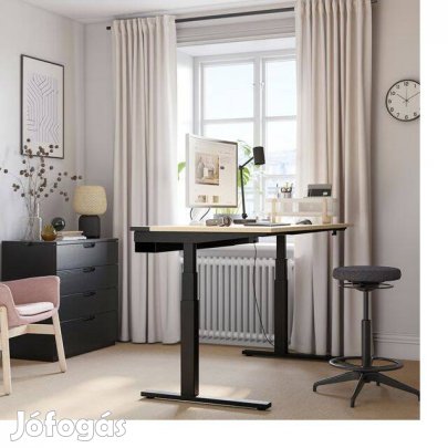 Mittzon állítható magasságú íróasztal, 140-es, nyír/fekete