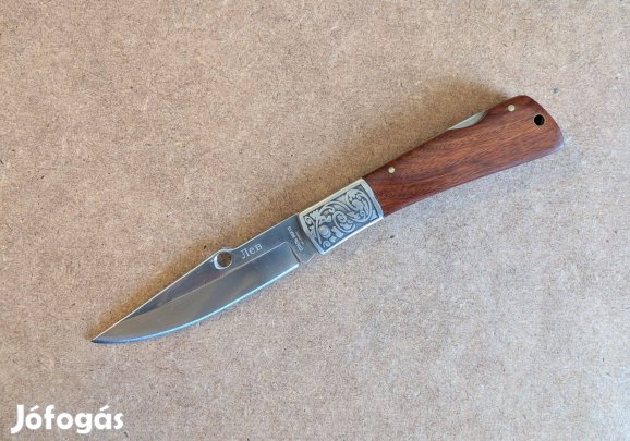 Míves fa nyelű zsebkés bicska, új