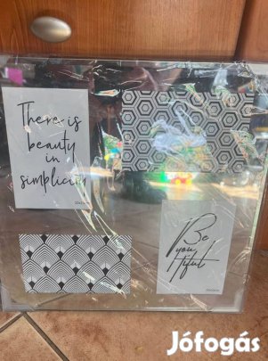 Mmodern többfényképes inox új tükrös képkeret Debrecenben eladó