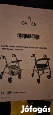 Mobiacare rollátor (járókeret) eladó újszerű állapotban
