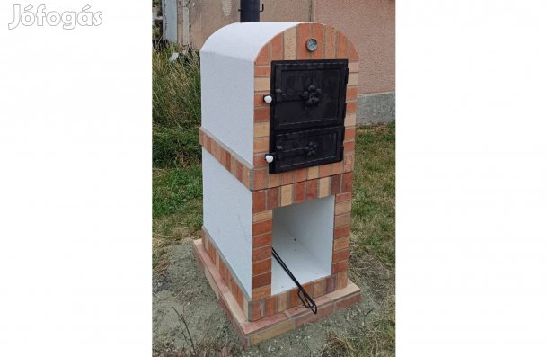 Mobil kemence 2 tepsis szeletelt tégla dekorral