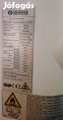 Mobil klíma 3,5kW Olimpia Splendid Dolceclima Brezza 14 HP WiFi gari