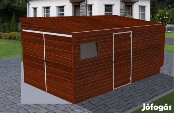 Mobilgarázs, Mobilépület, 2x5 m, 68m J, Prémium, ingyenes szállítás,