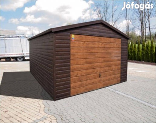 Mobilgarázs, Mobilépület, 4 x 5,5 m, 19m, Két oldalra lejtő tető, viz