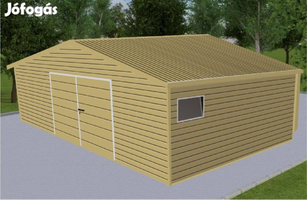 Mobilgarázs, Mobilépület, 7x7 m, 62mT Prémium, ingyenes szállítás, sze