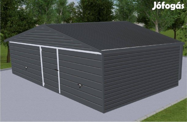 Mobilgarázs, Mobilépület, 8 x 8 m, 33m T, Prémium, ingyenes szállítás