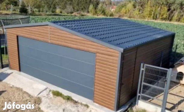 Mobilgarázs, tároló 7 x6 m, 72m Prémium szekcionált, ingyenes szállít