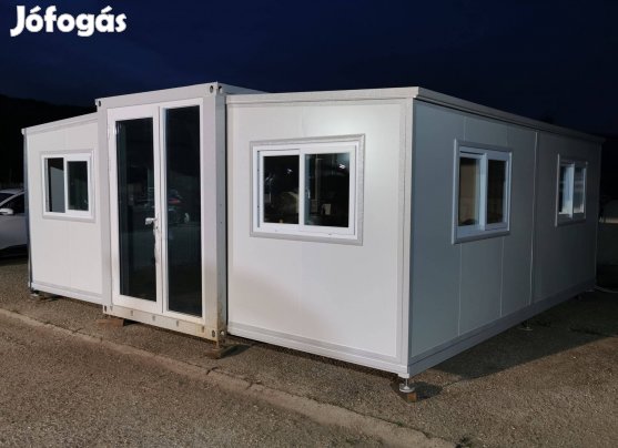 Mobilház 36 nm2 szétnyitható Wc víz áram benne ajándék erkéllyel