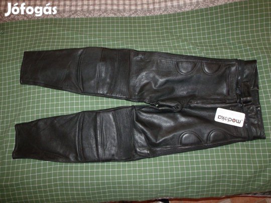 Modeka motoros bőrnadrág, 74cm-es derék, új, címkés