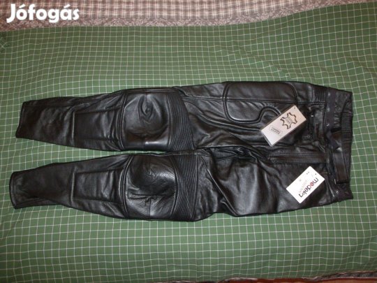 Modeka motoros bőrnadrág, 74cm-es derék, új, címkés