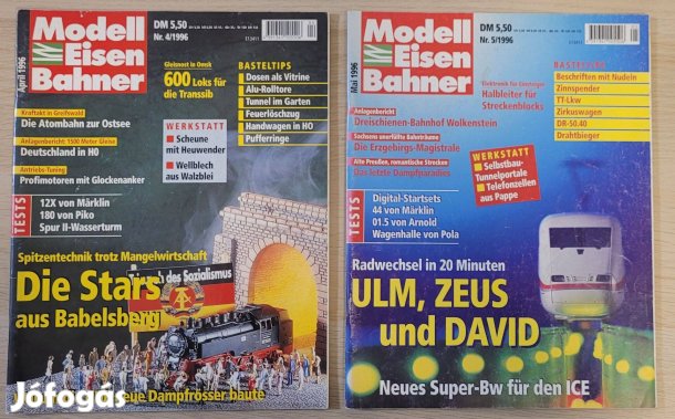 Modell Eisenbahner 1996 április és május vasútmodell magazinok