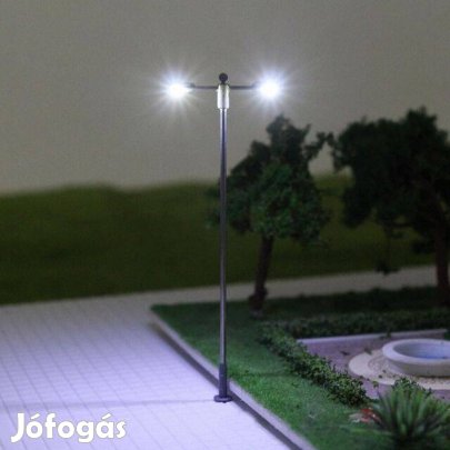 Modell Lámpa Makett - LED-es! - 8cm / H0 HO OO S (_)