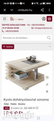 Modern Dohányzóasztal