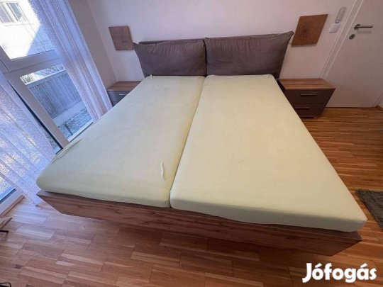 Modern Exlusiv szürke tölgy komplett hálószoba bútor ágy matrac rács