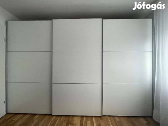 Modern Matt fehér toló ajtós gardrób szekrény