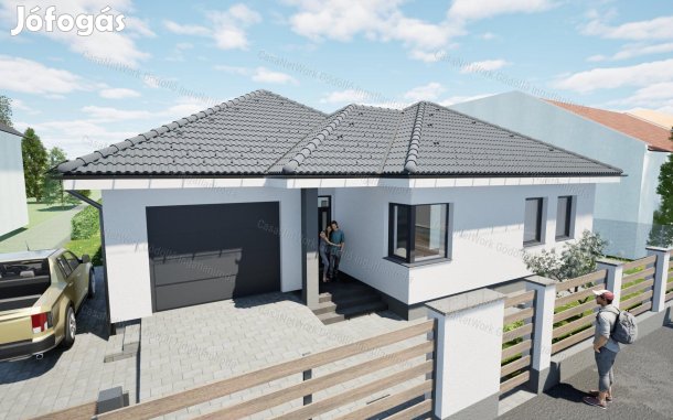 Modern, hőszivattyús családi ház nagy kerttel