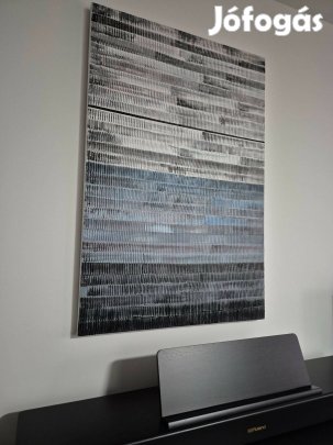 Modern, nagyméretű texturált absztrakt festmény (80x120 cm)