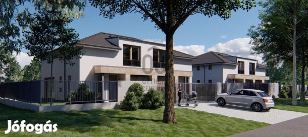 Modern, újépítésű kétszintes ikerház Budapest X. kerületének egyik leg