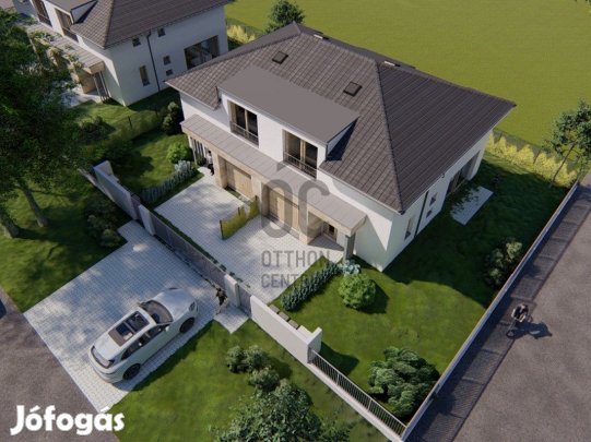 Modern, újépítésű kétszintes ikerház Budapest X. kerületének egyik leg