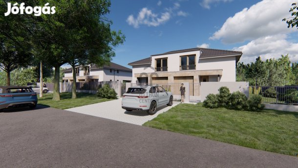 Modern, újépítésű kétszintes ikerház Budapest X. kerületének egyik leg
