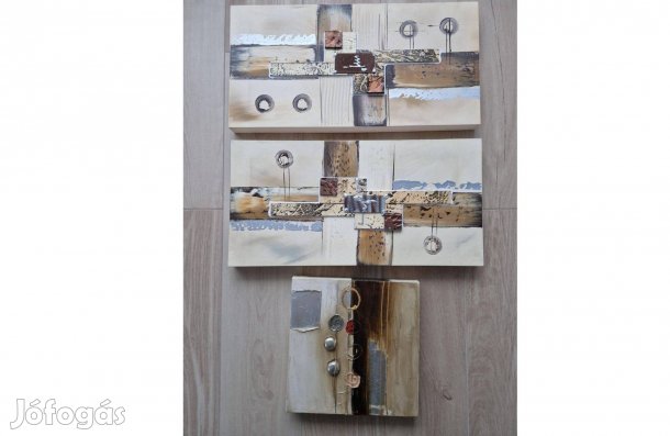 Modern absztrakt faliképek- 3 db os szett