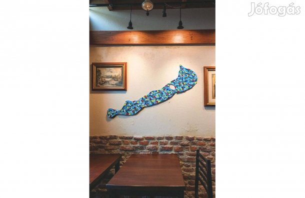 Modern egyedi Balaton kép, limitált kézműves lakásdekoráció (84cm)