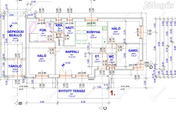 Modern elrendezésű, 2 hálószobás ingatlan Monoron újépítésű