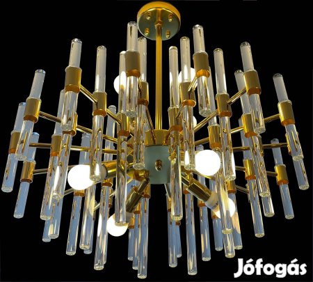 Modern fém-üveg csillár E14 fogalattal