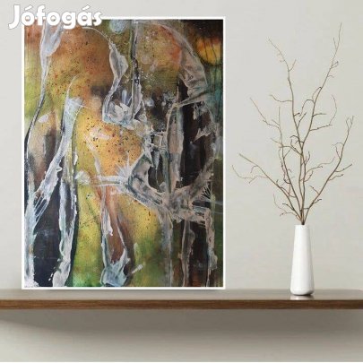 Modern festmény keretben az alkotótól