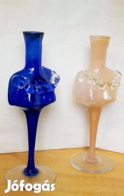 Modern hölgyforma galléros váza, gyertyatartó, vagy parfümös páros