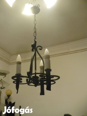 Modern kivitelű kovácsoltvas mennyezeti lámpa