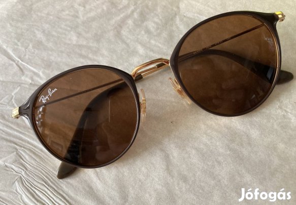 Modern klasszikus Fashion Ray Ban kerek napszemüveg arany barna L