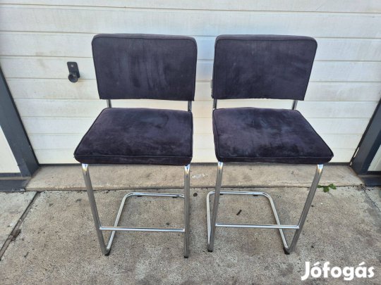 Modern magas szék bárszék 2db szövet