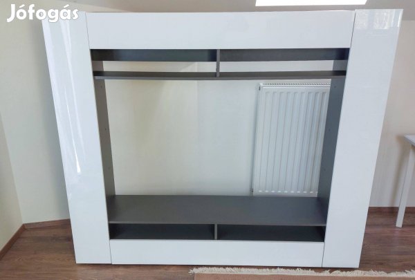 Modern médiafal / TV-szekrény elegáns, magasfényű kivitelben