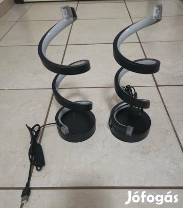 Modern spirál LED asztali lámpa 2 db egyben 30 cm Új