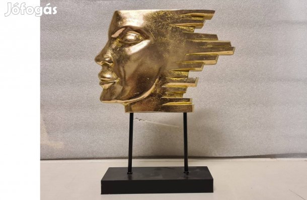 Modern stílusú emberi arcot ábrázoló szobor 35 cm
