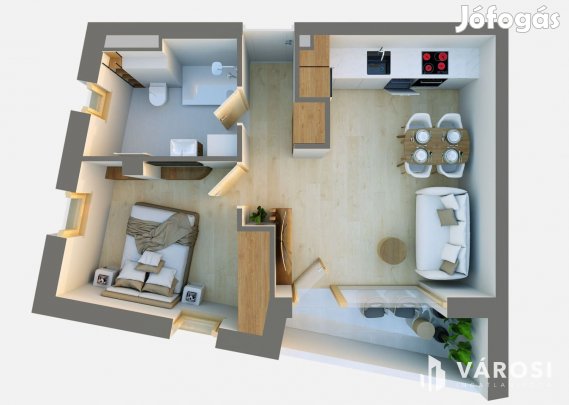 Modern új építésű lakás a Postakert szívében