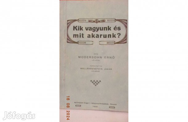 Modersohn Ernő: Kik vagyunk és mit akarunk?