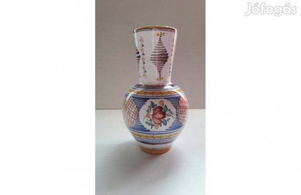 Modra kerámia váza 20 cm hibátlan jelzett_