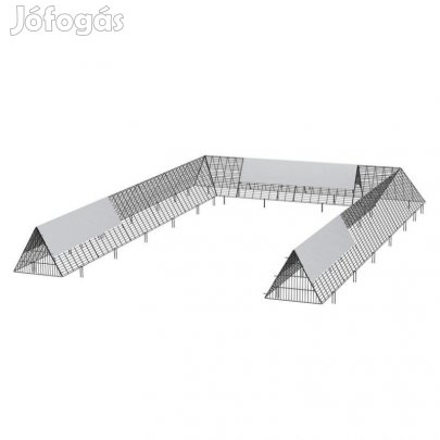 Moduláris csirkefuttató és tyúkól szabadtartású