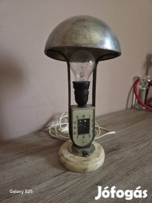 Mofém asztali óra lámpa eladó Pécsett  ! 