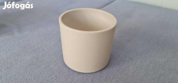 Mogyoró színű, minőségi kerámia kaspó
