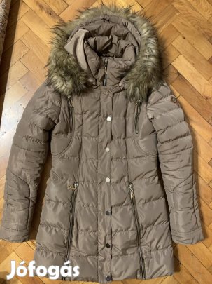 Mogyoró színű dzseki télikabát S