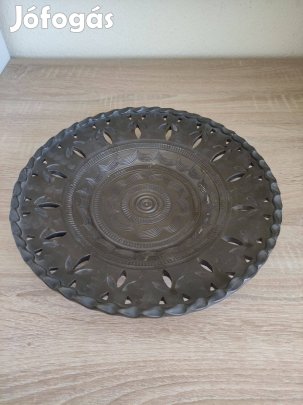 Mohácsi fekete 32 cm-es falitál hibátlan Horváth János készítette