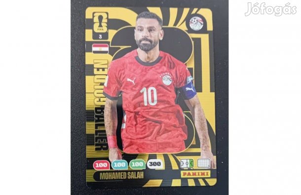 Mohamed Salah Egyiptom Golden Baller focis kártya Panini FIFA World Cu