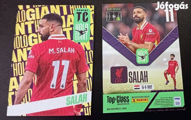 Mohamed Salah Liverpool Holo Giant focis kártya Panini Top Class 2025