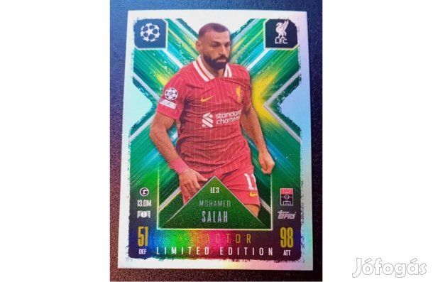 Mohamed Salah Liverpool X-Factor Limited Edition focis kártya MA Extra