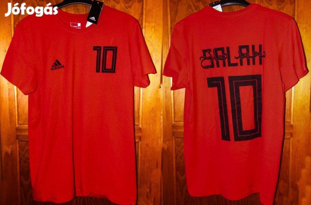 Mohamed Salah (Liverpool) piros eredeti adidas póló