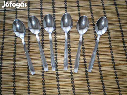 Mokkás kanalak 6 darab régebbi, de szép állapotú készlet Italy