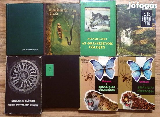 Molnár Gábor vadászkönyvei egy csomagban (8 db könyv, csak 4200 Ft)